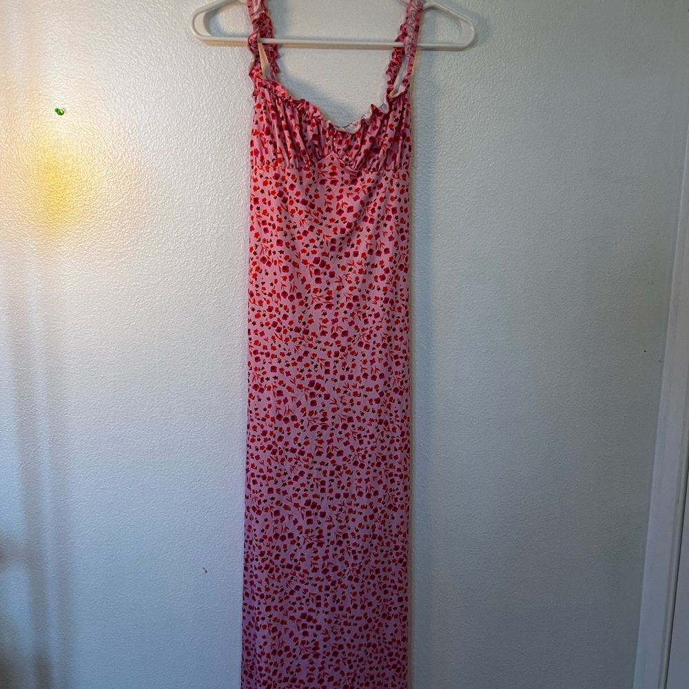 Pink Floral Maxi Dress